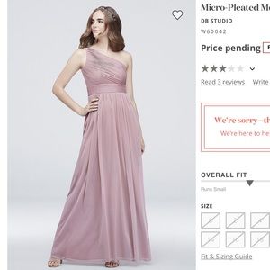 One-Shoulder Bridesmaid Dress Dusty Rose